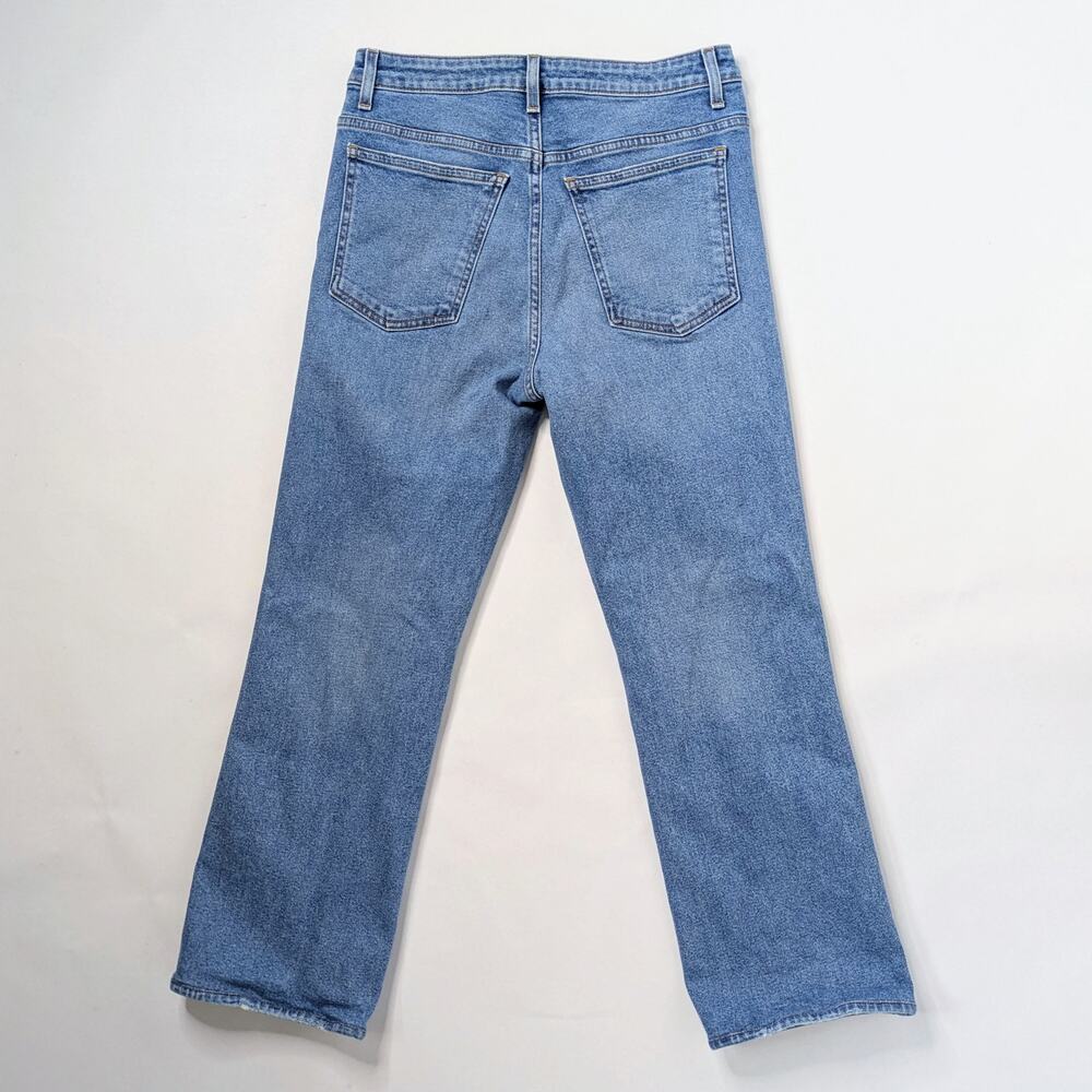 Khaite Vivian High Rise Straight Leg Crop Jeans 30 Blue Wash Cotton USA Made - Picture 10 of 10